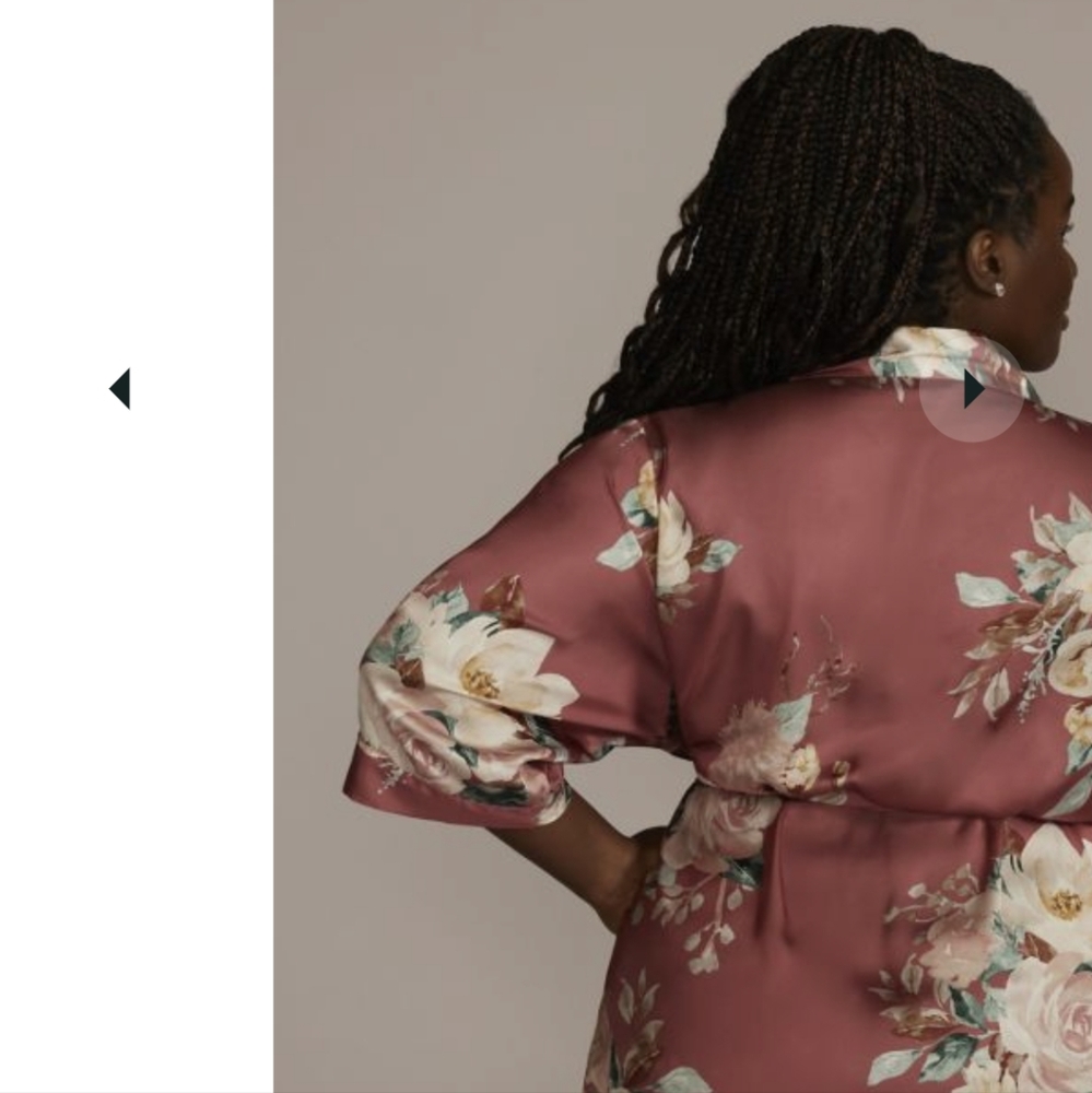 Davids Bridal Floral Robe - Picture 5 of 7